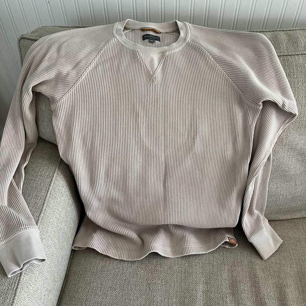 Men's Crewneck Thermal Sweater - Taupe